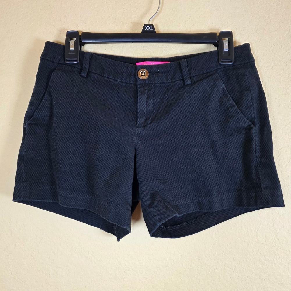 Lilly Pulitzer Black Tailored Shorts Womens Size 2‎ summer vacation travel